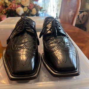 Mens navy Mezlan lace up